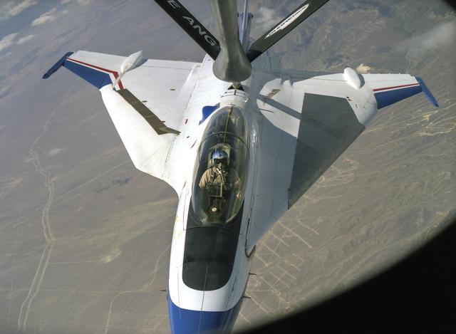 NASA image: F-16XL Refuels In-Flight