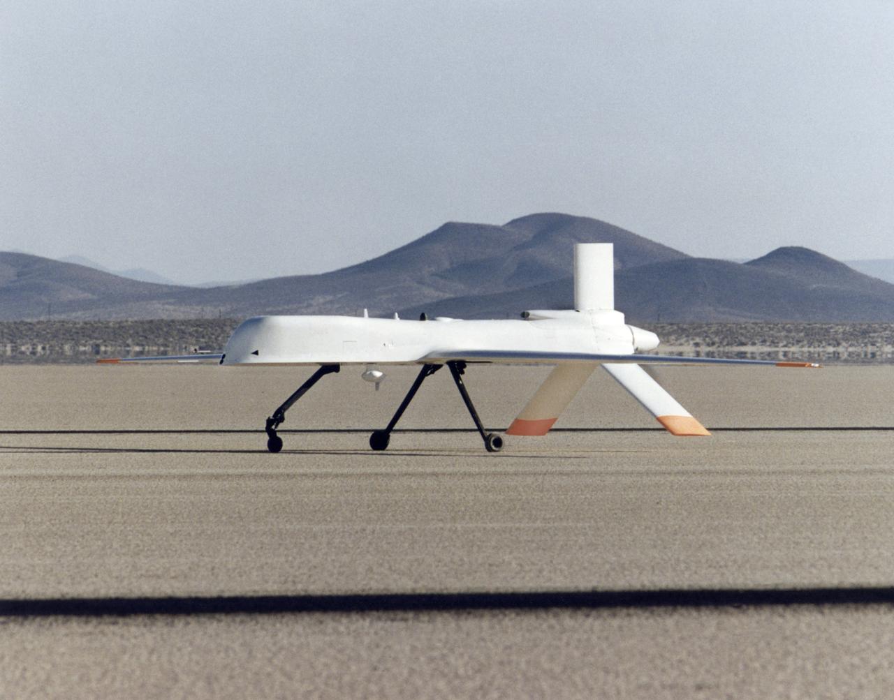 Altus I aircraft on lakebed