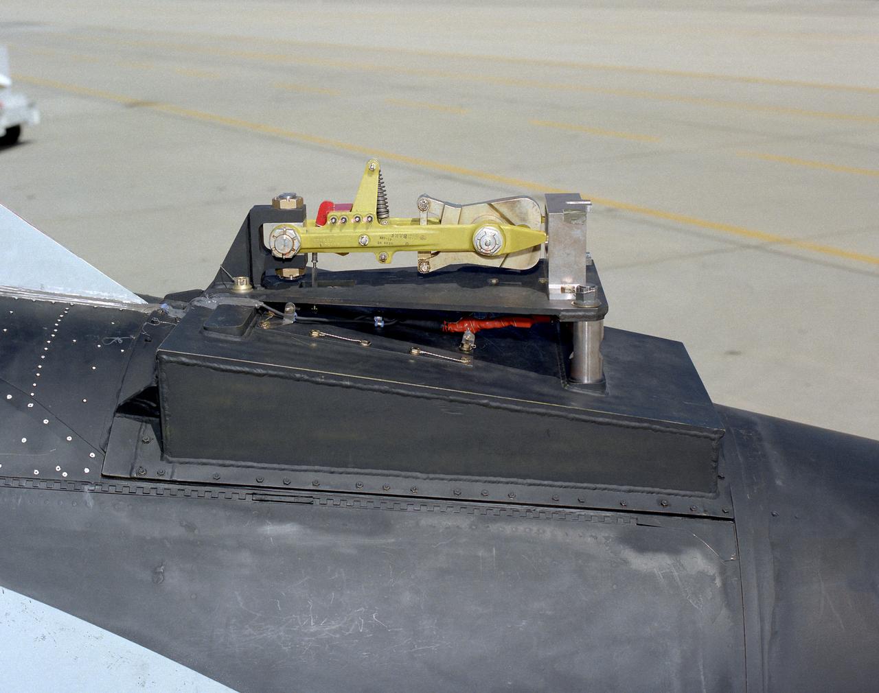 Closeup of QF-106 release hook for Eclipse program