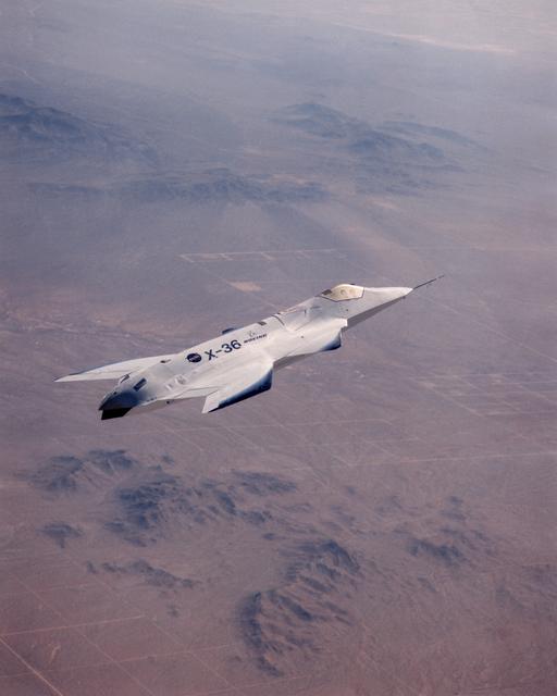 NASA image: X-36 Tailless Fighter Agility Research Aircraft in flight