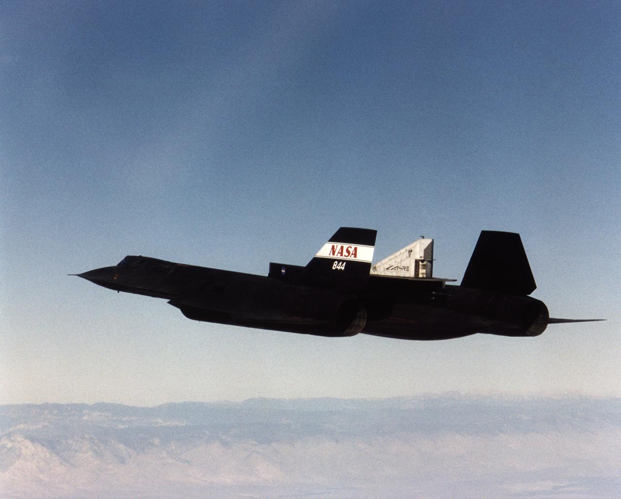 A NASA SR-71 successfully completed its first flight 31 October 1997 as part of the NASA/Rocketdyne/Lockheed Martin Linear Aerospike SR-71 Experiment (LASRE) at NASA's Dryden Flight Research Center, Edwards, California. The SR-71 took off at 8:31 a.m. PST. The aircraft flew for one hour and fifty minutes, reaching a maximum speed of Mach 1.2 before landing at Edwards at 10:21 a.m. PST, successfully validating the SR-71/linear aerospike experiment configuration.  The goal of the first flight was to evaluate the aerodynamic characteristics and the handling of the SR-71/linear aerospike experiment configuration. The engine was not fired during the flight.
