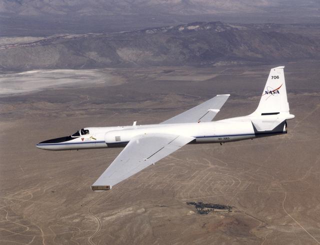 NASA image: Lockheed ER-2 high altitude research aircraft in flight