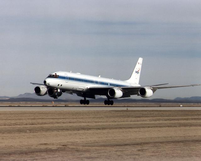 NASA image: DC-8 Airborne Laboratory arrival at NASA Dryden