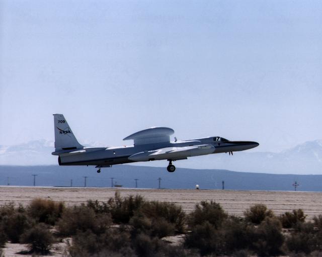 NASA image: Lockheed ER-2 #709 high altitude research aircraft during take off