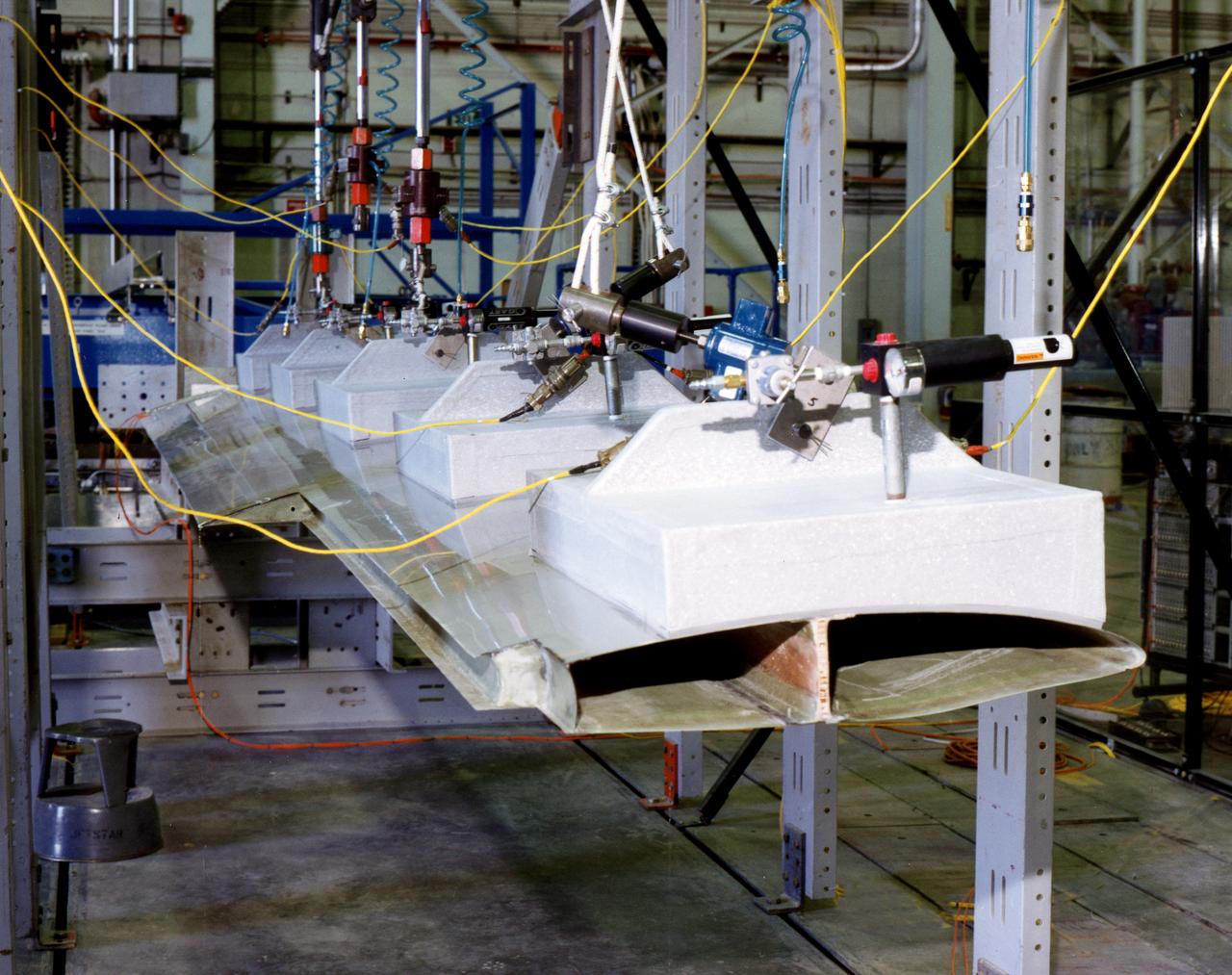 Apex wing section undergoing loading test.