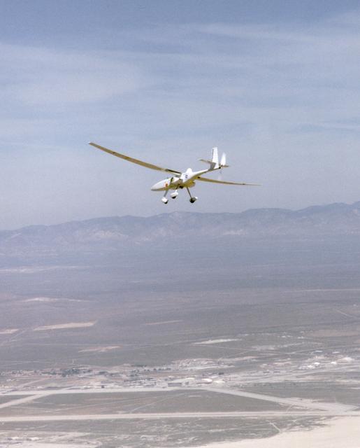 Perseus B over Edwards AFB on a Development Flight
