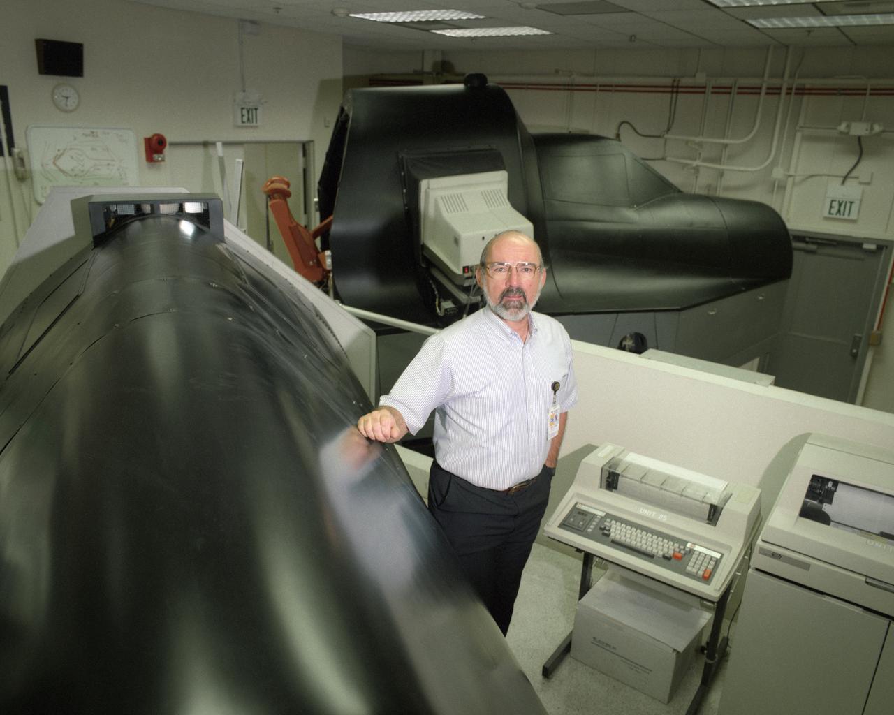 Electronics technician Joe Ciganek was responsible for operation and maintenance of the SR-71 simulator while it was at NASA's Dryden Flight Research Center.