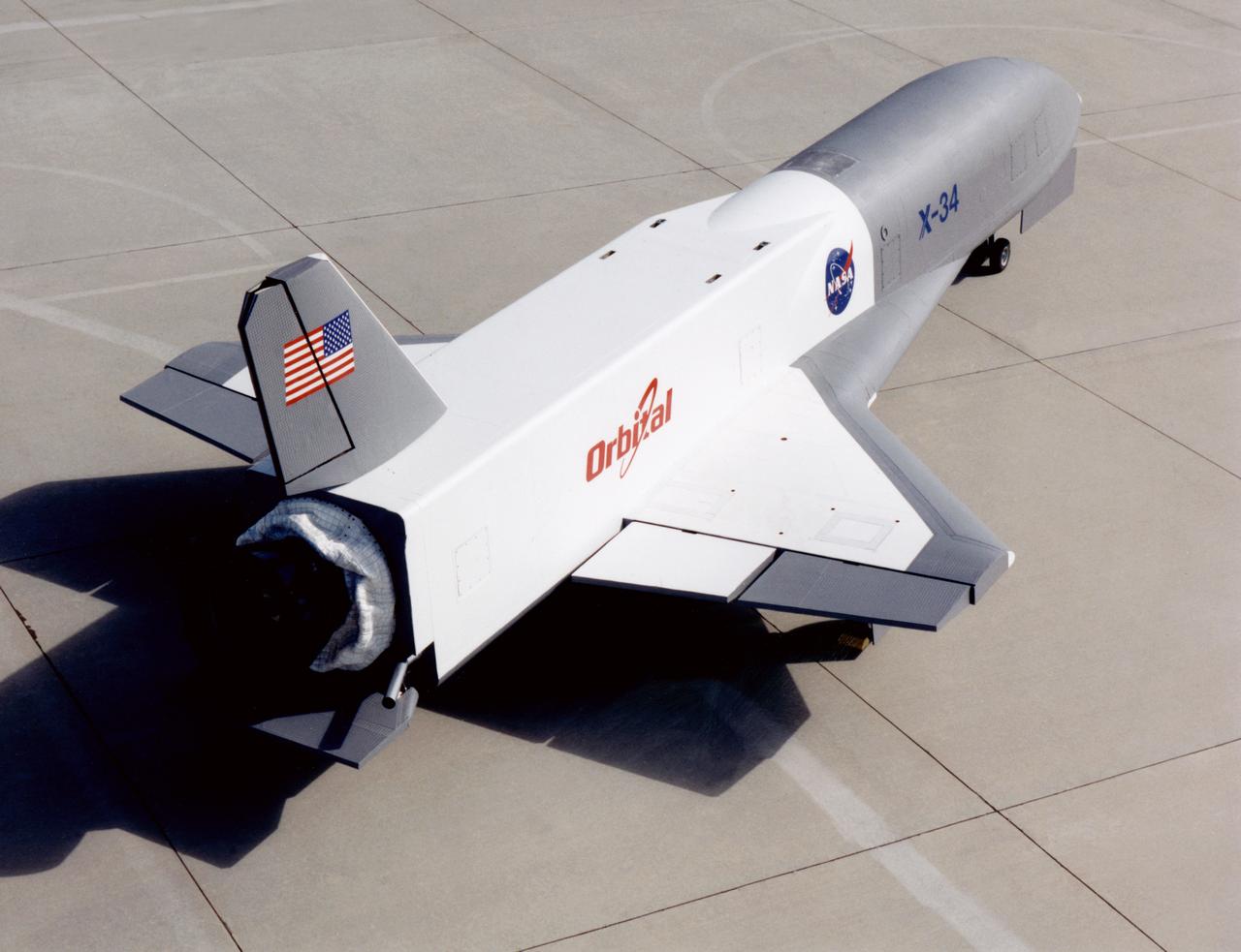 X-34 Technology Testbed Demonstrator on NASA Dryden ramp