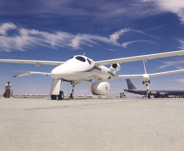 NASA image: ERAST Program Proteus Aircraft Taxiing on Runway at Mojave Airport in Mojave, California