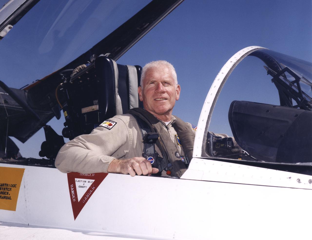 Edwin W. Lewis Jr. is a research pilot in the Airborne Science program, Flight Crew Branch, Dryden Flight Research Center, Edwards, California. He currently flies the DC-8, F/A-18, Lear Jet 24, King Air, and T-34C in support of Dryden's flight operations and is mentor pilot for the King Air and the Lear Jet.  Prior to accepting this assignment Lewis was a pilot for eight years at NASA's Ames Research Center, Moffett Field, California, flying 10 different aircraft C-130B, DC-8-72, UH-1, SH-3, King Air, Lear 24, T-38A, T-39G and YO-3A in support of NASA flight missions. Lewis also flew the Kuiper Airborne Observatory (a modified civilian version of the Lockheed C-141 Starlifter). He was project pilot for Ames' 747 and T-38 programs.  Lewis was born in New York City on May 19, 1936, and began flight training as a Civil Air Patrol cadet in 1951, ultimately earning his commercial pilot's certificate in 1958. He received a bachelor of arts degree in biology from Hobart College, Geneva, N.Y., and entered the U.S. Air Force through the Reserve Officer Training Corps. Following pilot training he was assigned to Moody Air Force Base, Ga., as an instructor pilot, for both the T-33 and T-37 aircraft. He served in Vietnam in 1965 and 1966, where he was a forward air controller, instructor and standardization/evaluation pilot, flying more than 1,000 hours in the O-1 "Bird Dog."  Lewis separated from the regular Air Force and joined Pan American World Airways and the 129th Air Commando Group, California Air National Guard (ANG) based in Hayward, California. During his 18-year career with the California ANG he flew the U-6, U-10, C-119, HC-130 aircraft and the HH-3 helicopter. He retired as commander, 129th Air Rescue and Recovery Group, a composite combat rescue group, in the grade of colonel. During his 22 years as an airline pilot, he flew the Boeing 707, 727 and 747. He took early retirement from Pan American in 1989 to become a pilot with NASA.