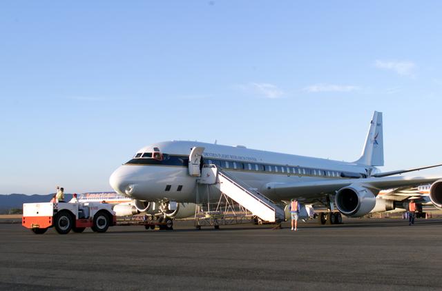 NASA image: NASA Dryden's DC-8 on the ramp at Jaun Santamaria International Airport, San Jose, Costa Rica, during the AirSAR 2004 campaign