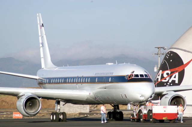 NASA image: NASA Dryden's DC-8 on the ramp at Jaun Santamaria International Airport, San Jose, Costa Rica during the AirSAR 2004 campaign