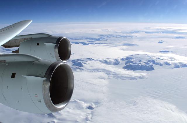NASA image: The Larsen Ice Shelf in Antarctica viewed from NASA's DC-8 aircraft during the AirSAR 2004 campaign