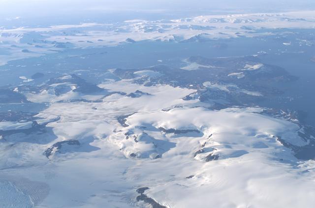 NASA image: James Ross Island captured by NASA photographer James Ross, from NASA's DC-8 aircraft during an AirSAR 2004 mission over the Antarctic Peninsula