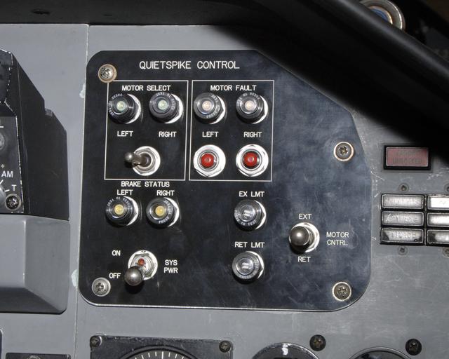 NASA image: The control panel for the joint NASA/Gulfstream Quiet Spike project, located in the backseat of NASA's F-15B testbed aircraft