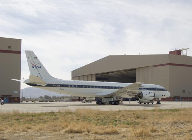 NASA image: NASA's DC-8 airborne science laboratory has become the first science aircraft to be based at the Dryden Aircraft Operations Facility in Palmdale, Calif.