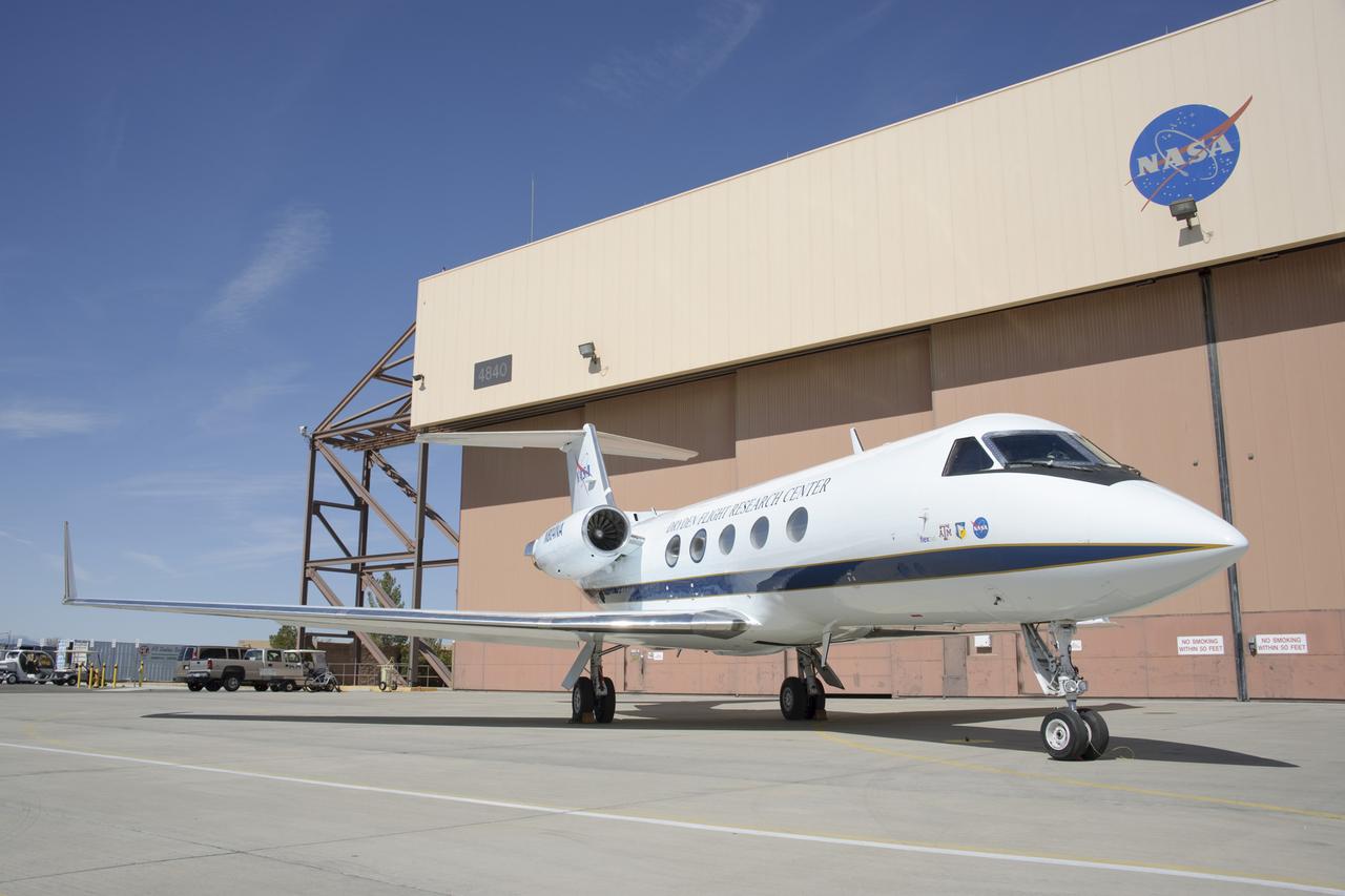 NASA’s Subsonic Research Aircraft Testbed, or SCRAT, is a modified Gulfstream III that operates out of Armstrong Flight Research Center in Edwards, California. SCRAT the test bed aircraft for the ACTE flexible-flap research project, which examines flexible wing flap technology’s benefits to aerodynamic efficiency.