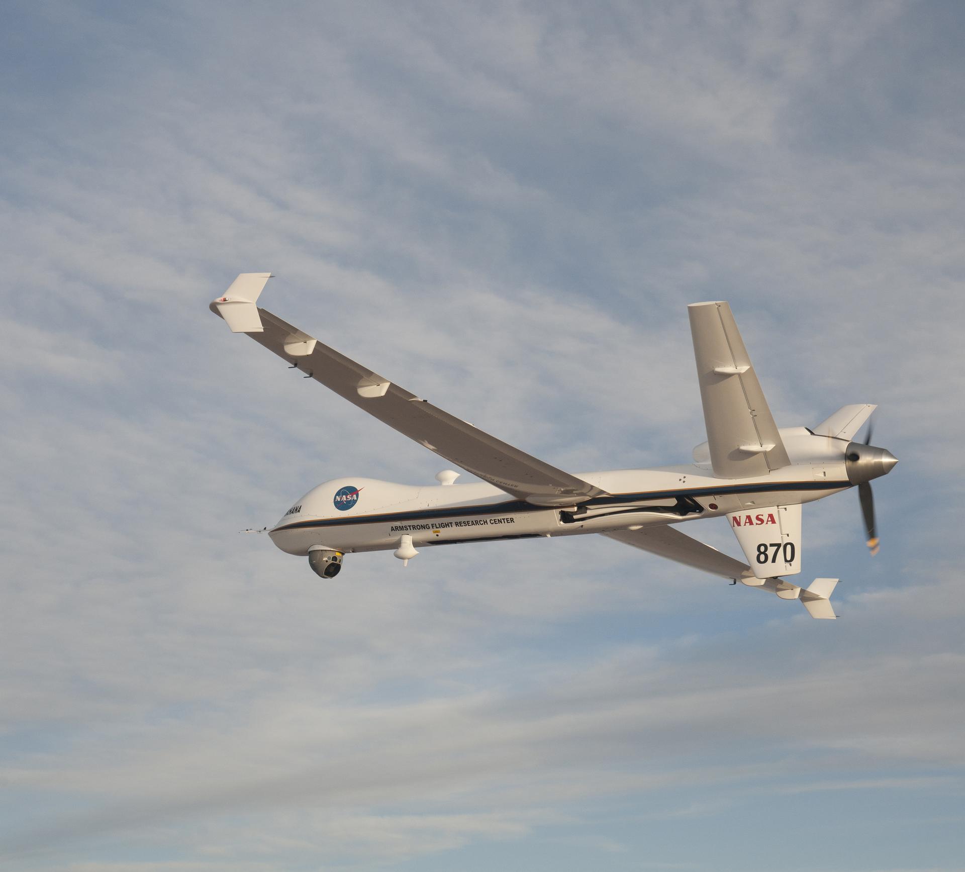 The Ikhana remotely piloted aircraft captured real-time video when the Orion Exploration Flight Test-1 mission concluded on Dec. 5, 2014.
