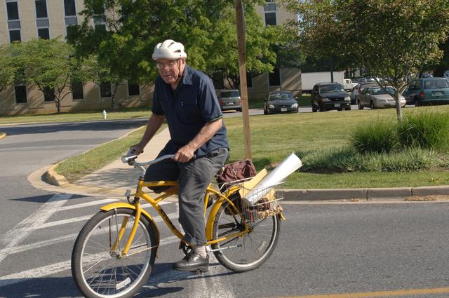 NASA image: G-2006-0129-002_Paul_Lowman_on_Bike
