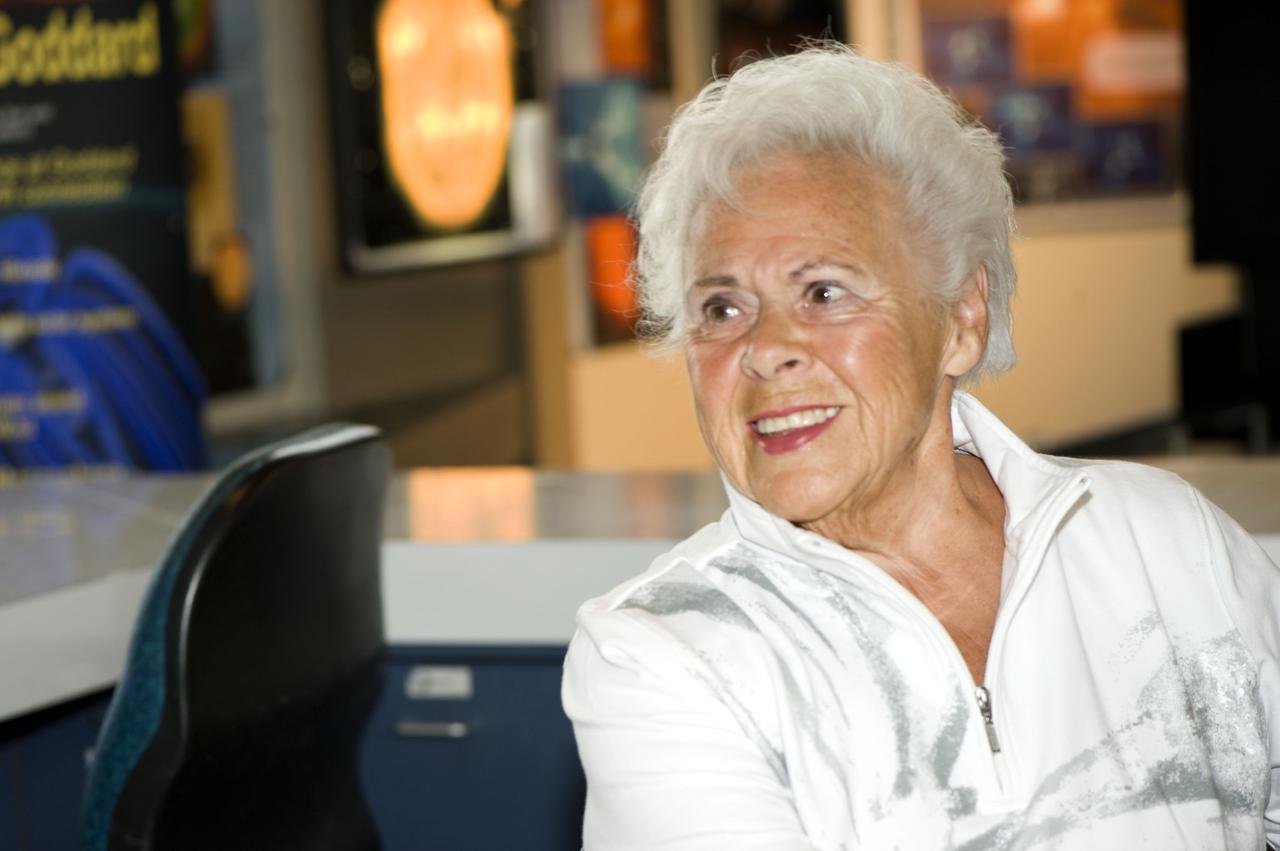 Alberta Moran, one of the first employees of NASA's Goddard Space Flight Center in Greenbelt, Md., and subsequently a longtime volunteer at the Goddard Visitor Center.