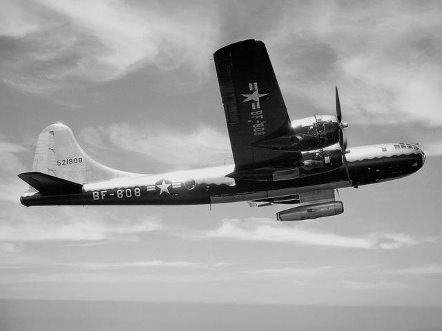 NASA image: B-29 Superfortress with Ramjet Missile