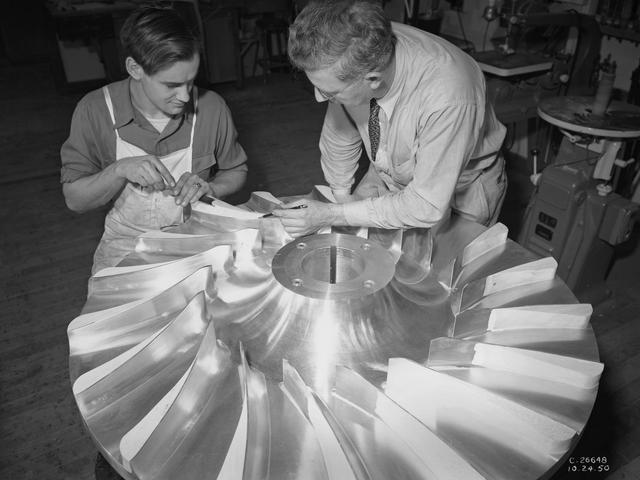 NASA image: Impeller Creation at the Fabrication Shop