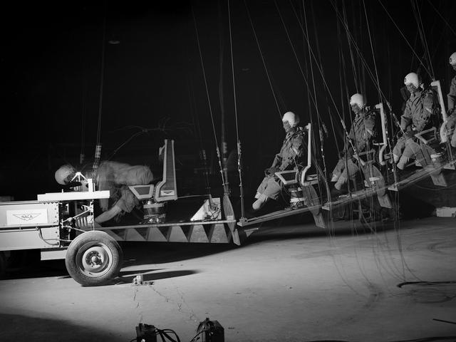 NASA image: Impact Test of a NACA-Designed Pilot Seat and Harness