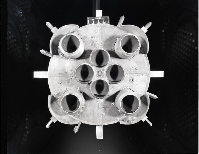 NASA image: APOLLO CONFIGURATION OF SATURN MODEL IN THE 8X6-FOOT SUPERSONIC 