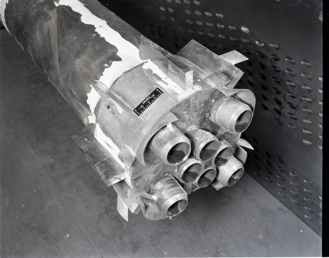 NASA image: APOLLO CONFIGURATION OF SATURN MODEL IN THE 8X6-FOOT SUPERSONIC 