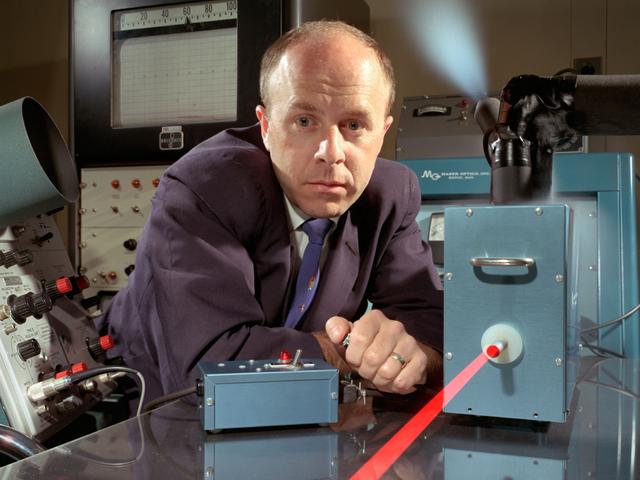 NASA image: Researcher Determining a Ruby Laser’s Effect on a Crystal