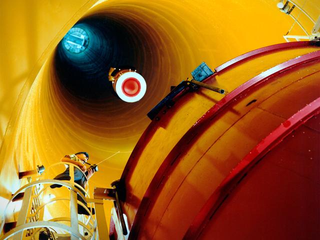 NASA image: Test Package Plummets in the Zero Gravity Research Facility