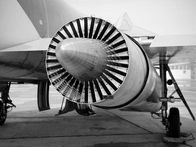 NASA image: General Electric 32-Spoke Nozzle on the Convair F-106B Delta Dart