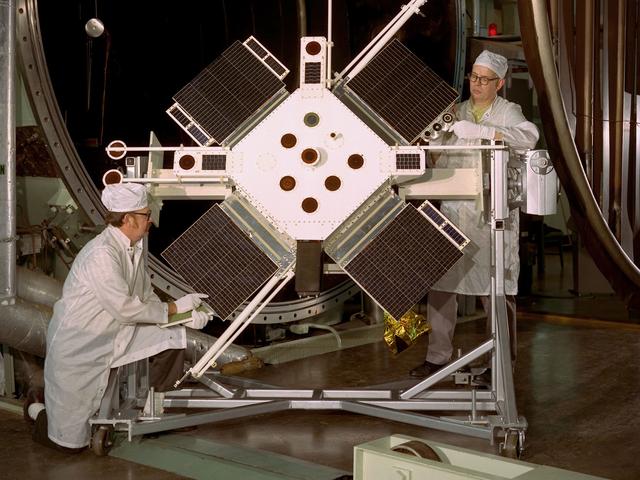 NASA image: SPHINX Satellite Testing in the Electric Propulsion Laboratory
