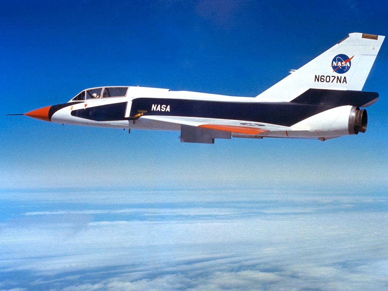 The National Aeronautics and Space Administration (NASA) Lewis Research Center’s Convair F-106B Delta Dart equipped with air sampling equipment in the mid-1970s. NASA Lewis created and managed the Global Air Sampling Program (GASP) in 1972 in partnership with several airline companies. NASA researchers used the airliners’ Boeing 747 aircraft to gather air samples to determine the amount of pollution present in the stratosphere.      Private companies developed the air sampling equipment for the GASP program, and Lewis created a particle collector. The collector was flight tested on NASA Lewis’ F-106B in the summer of 1973. The sampling equipment was automatically operated once the proper altitude was achieved. The sampling instruments collected dust particles in the air so their chemical composition could be analyzed. The equipment analyzed one second’s worth of data at a time. The researchers also monitored carbon monoxide, monozide, ozone, and water vapor.    The 747 flights began in December 1974 and soon included four airlines flying routes all over the globe. The F-106B augmented the airline data with sampling of its own, seen here. It gathered samples throughout this period from locations such as New Mexico, Texas, Michigan, and Ohio. In July 1977 the F-106B flew eight GASP flights in nine days over Alaska to supplement the earlier data gathered by the airlines.