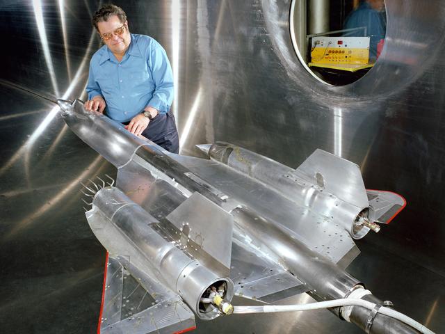 NASA image: Lockheed YF-12 Blackbird Model in the 10- by 10-Foot Supersonic Wind Tunnel
