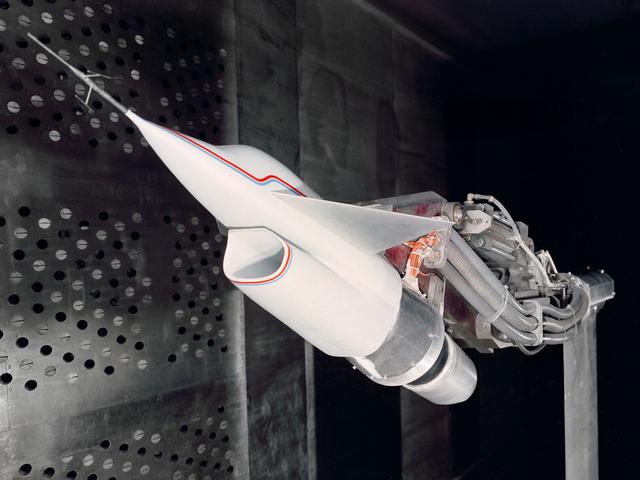NASA image: HIMAT Inlet Model in the 8- by 6-Foot Supersonic Wind Tunnel
