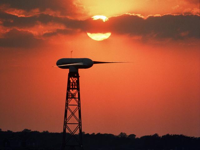 NASA image: Mod-0A Wind Turbine in Block Island, Rhode Island