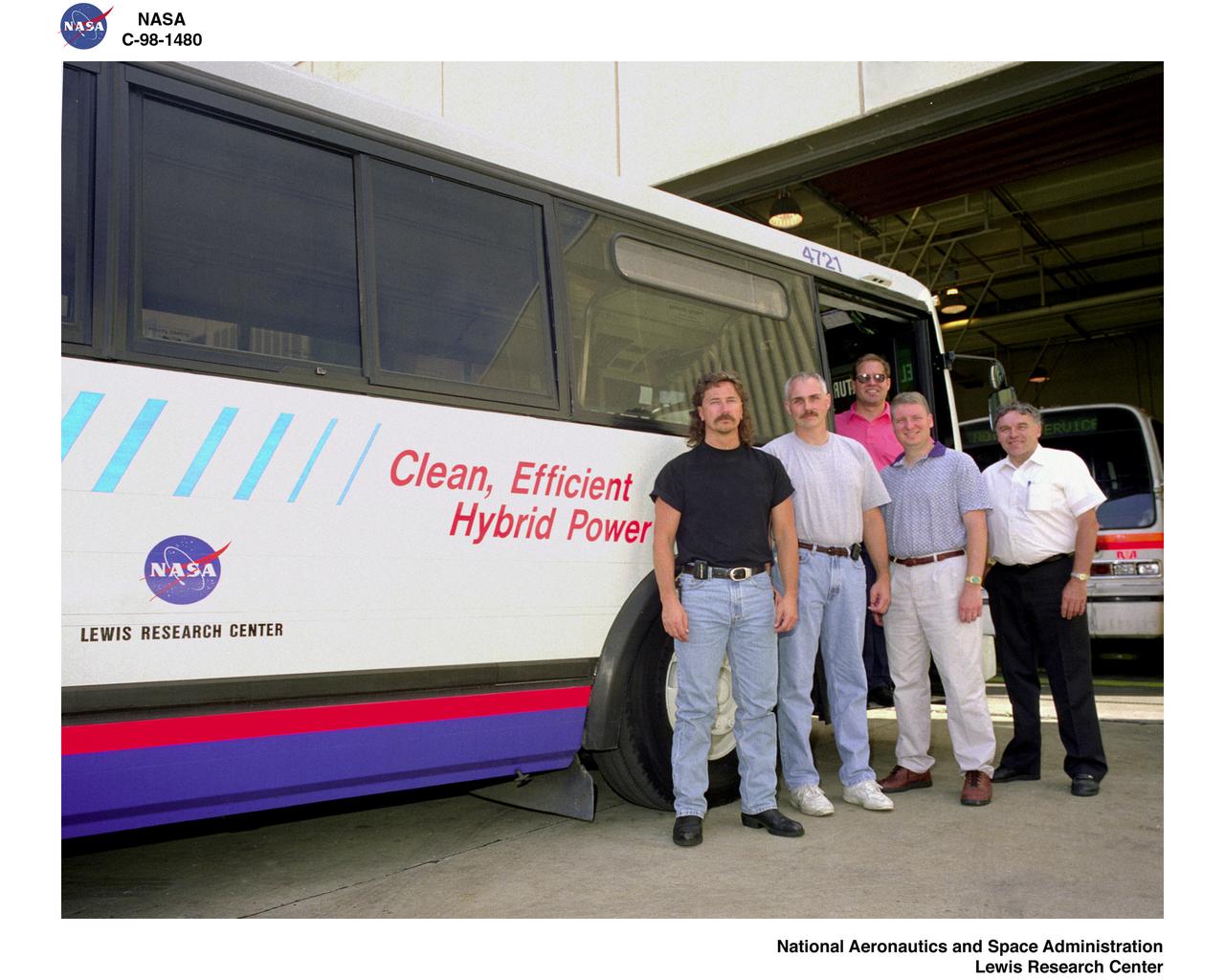 HYBRID TURBINE ELECTRIC BUS AT THE RTA RAPID TRANSIT AUTHORITY CLEVELAND OHIO