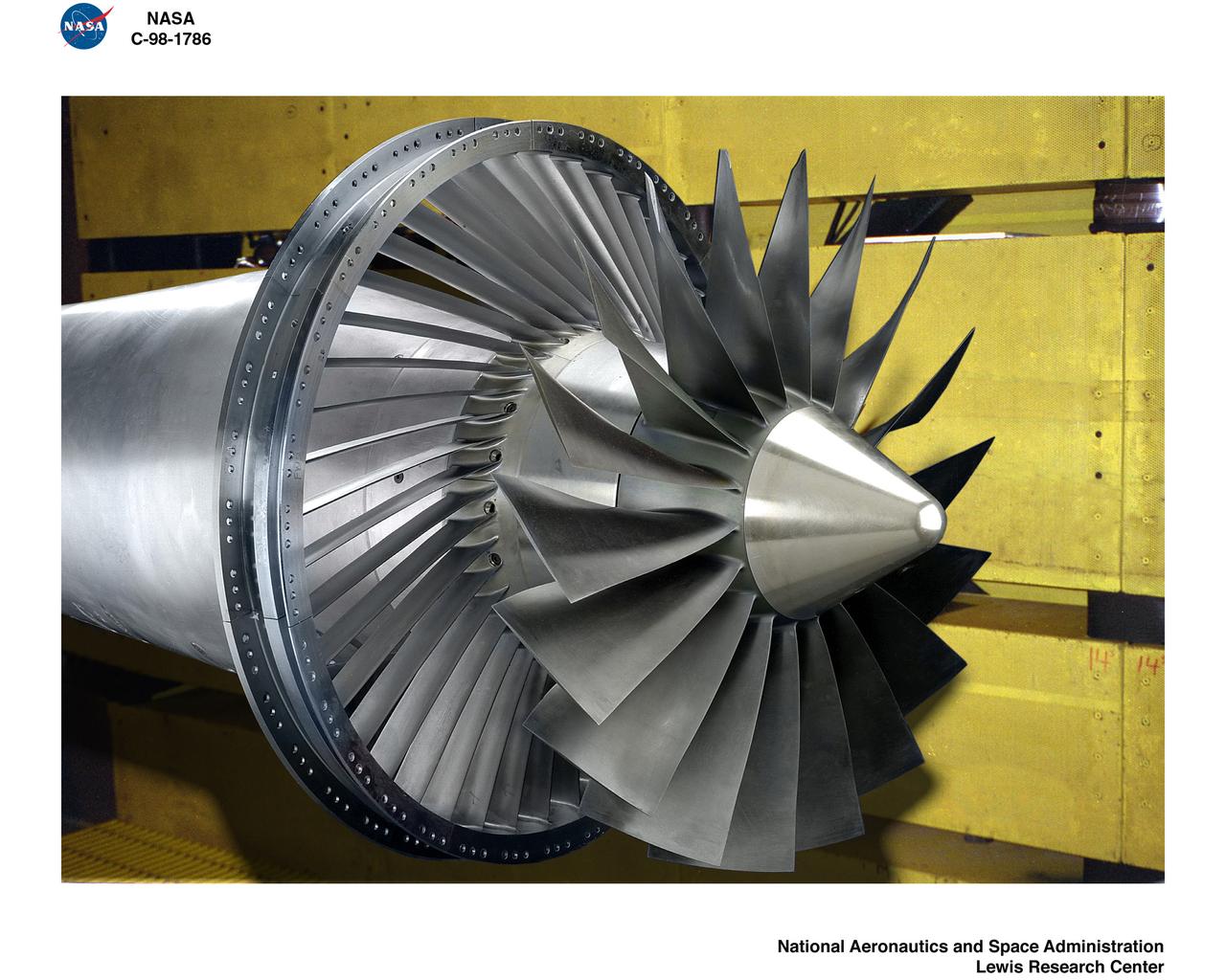 ALLISON LOW SPEED NOISE FAN WITH SWEPT / LEANED STATORS IN 9X15 FOOT LOW SPEED WIND TUNNEL