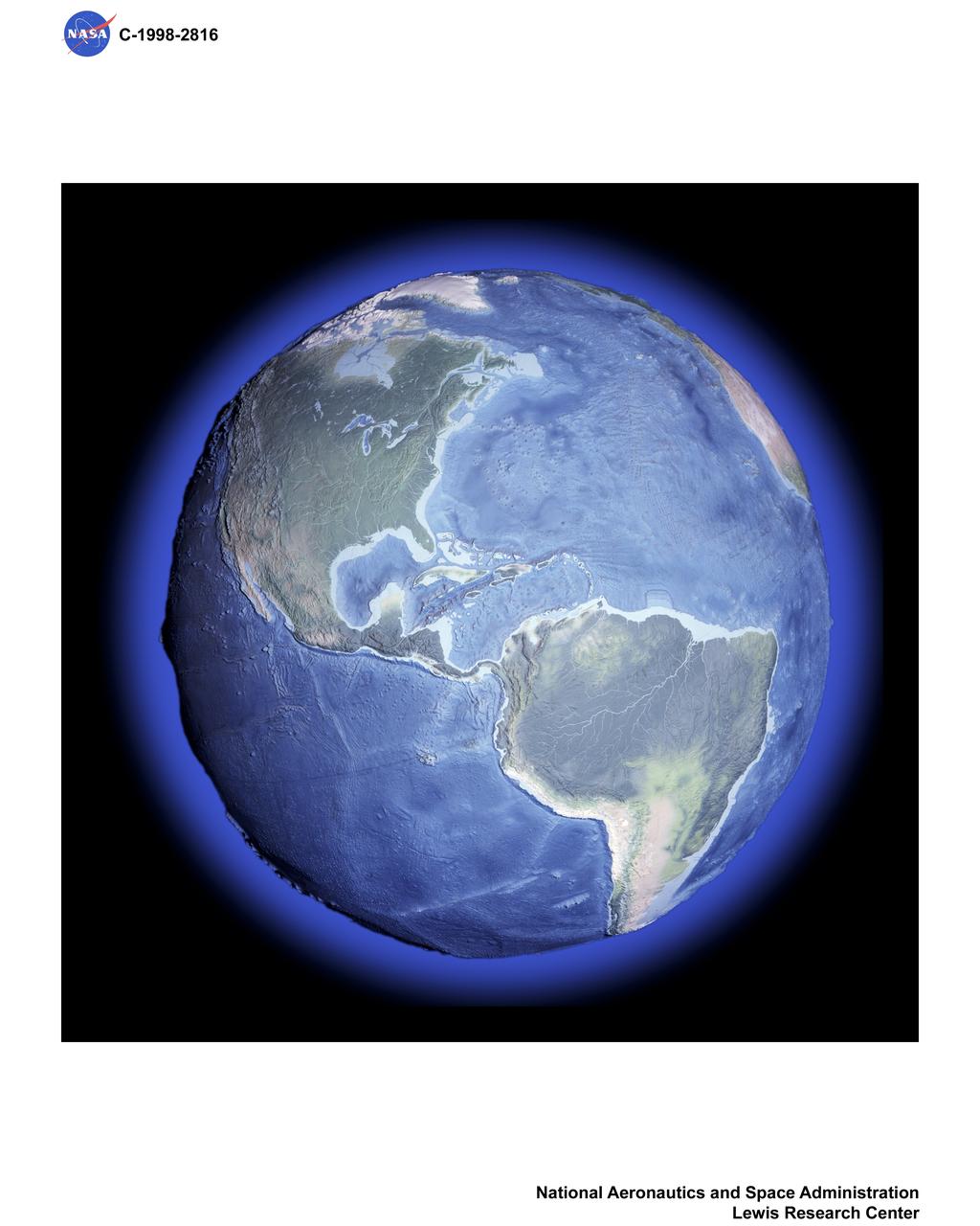 EARTH GLOBE WITH BLUE GLOW