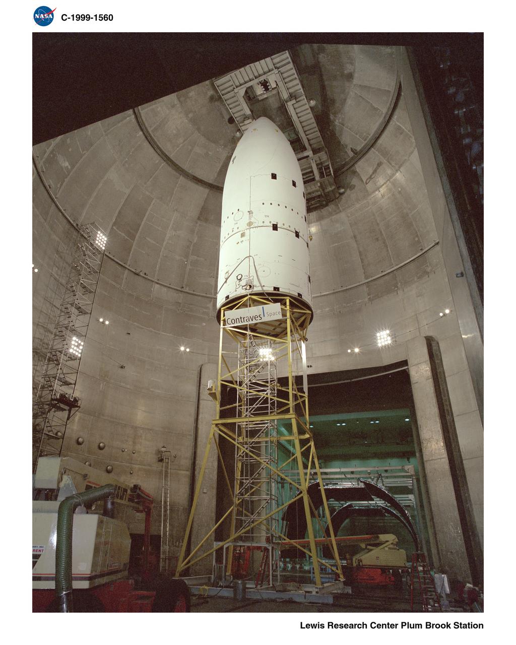 ARIANE V FAIRING BEING PREPARED FOR TESTING