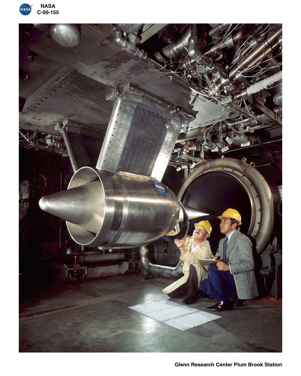GARRETT ENGINE IN HYPERSONIC TUNNEL FACILITY HTF AT NASA PLUM BROOK STATION