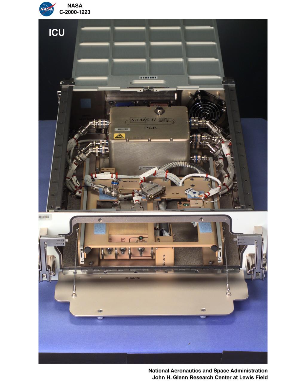 SPACE ACCELERATION MEASUREMENT SYSTEM 2 - SAMS 2 - FLIGHT HARDWARE - ICU - INTERIM CONTROL UNIT - RTS - REMOTE TRIAXIAL SENSOR DRAWERS