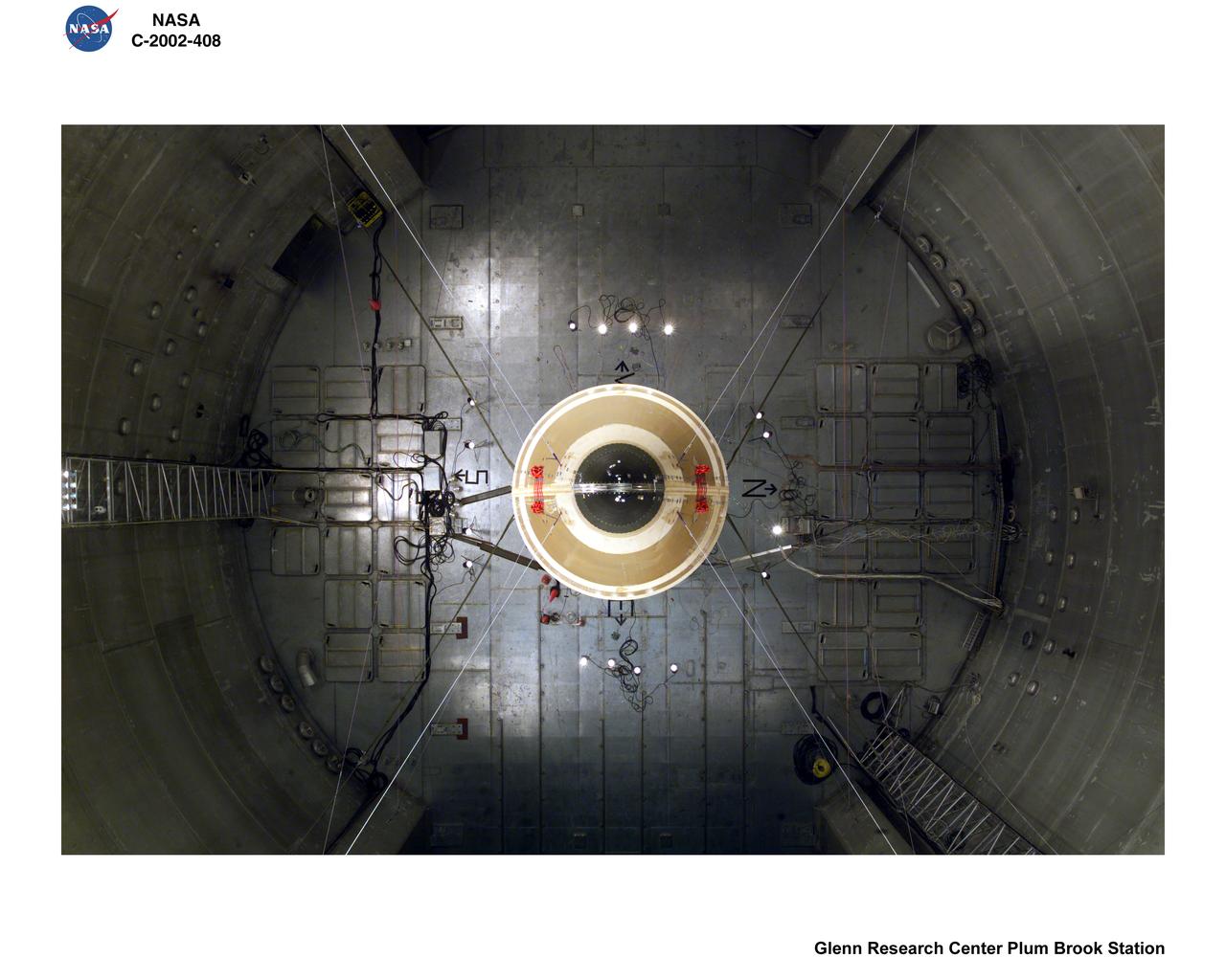 BOEING DELTA 4 SHROUD SEPARATION TEST IN SPACE POWER FACILITY AT NASA PLUM BROOK STATION