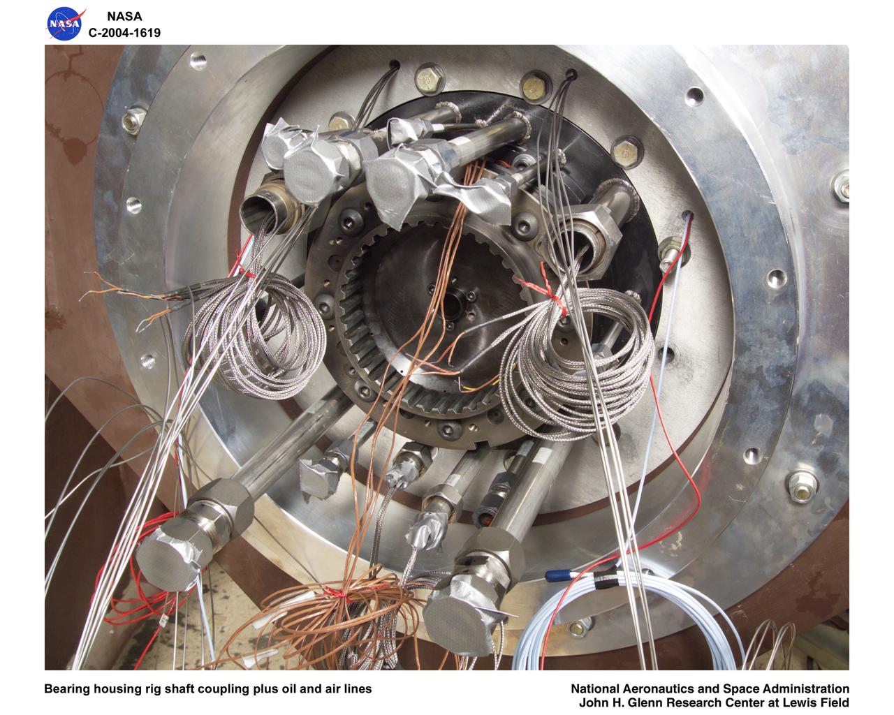 Ultra-Efficient Engine Technology  (UEET), Proof of Concept Compressor, Advanced Compressor Casing Treatment testing; bearing housing rig shaft coupling and oil, air lines