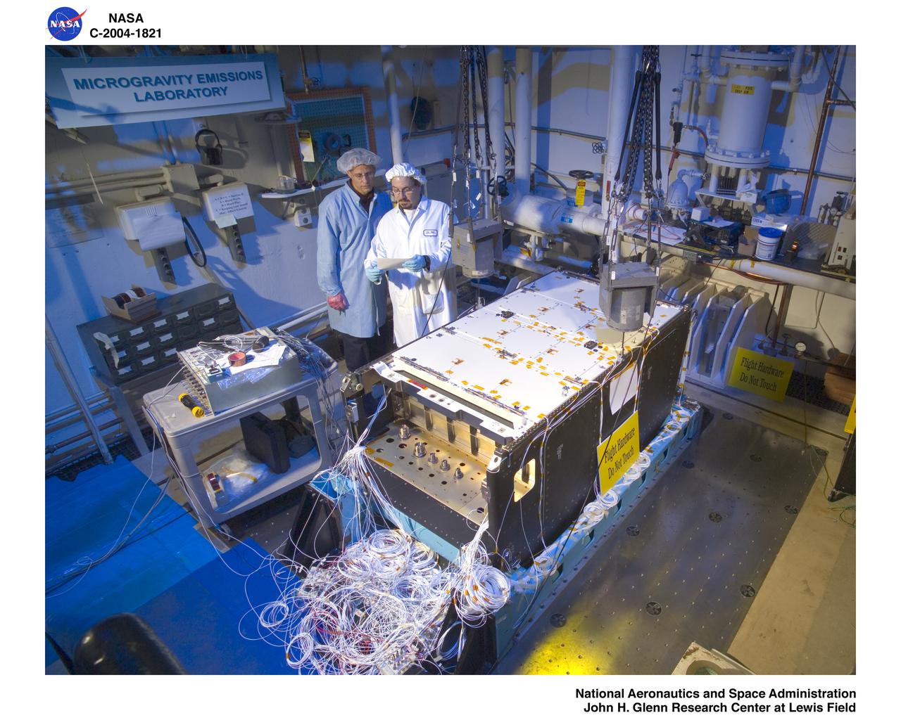 Fluids and Combustion Facility (FCF) Combustion Integrated Rack (CIR) Ground Integration Unit (GIU) Modal Test in the Structural Dynamics Laboratory at NASA Glenn