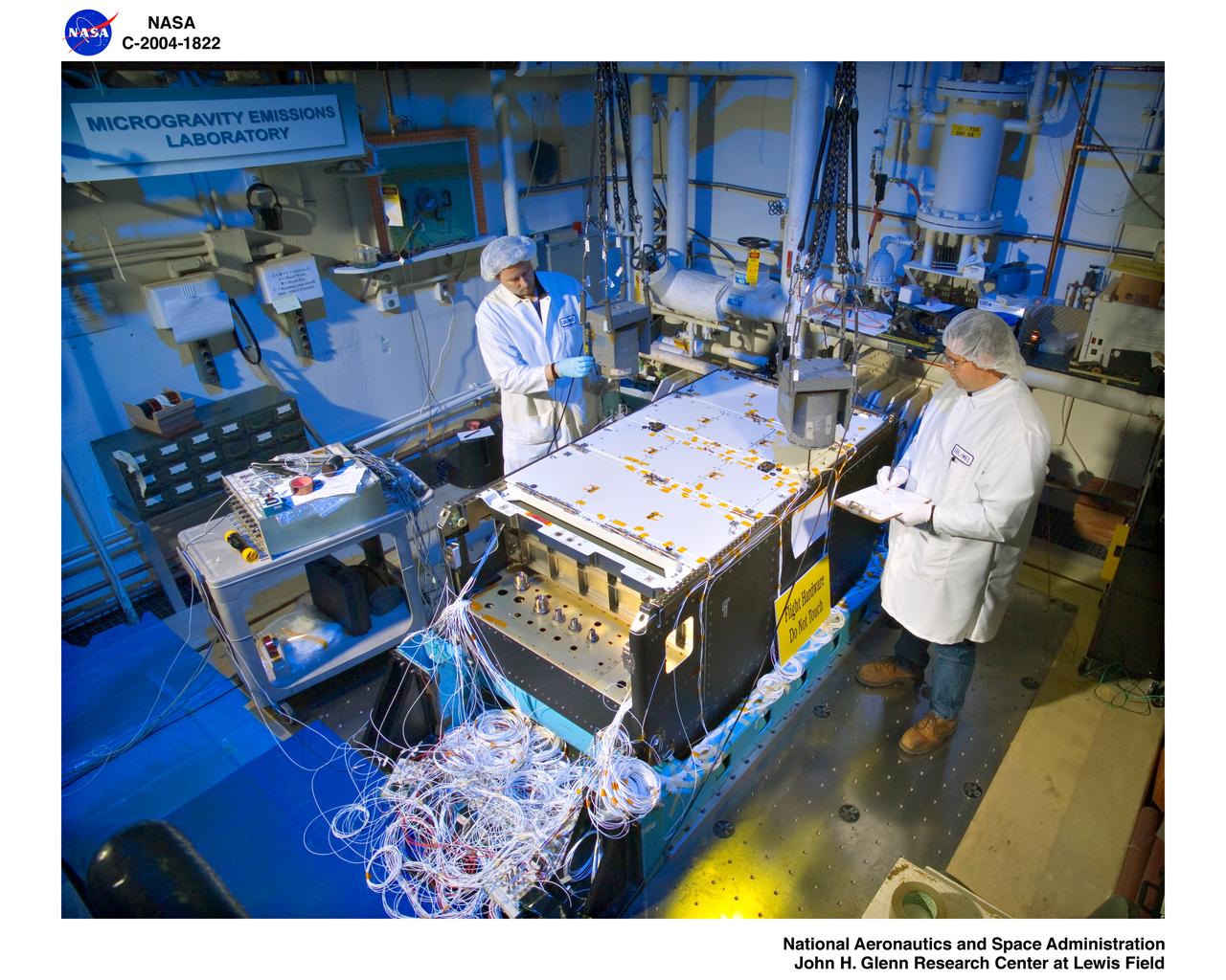 Fluids and Combustion Facility (FCF) Combustion Integrated Rack (CIR) Ground Integration Unit (GIU) Modal Test in the Structural Dynamics Laboratory at NASA Glenn