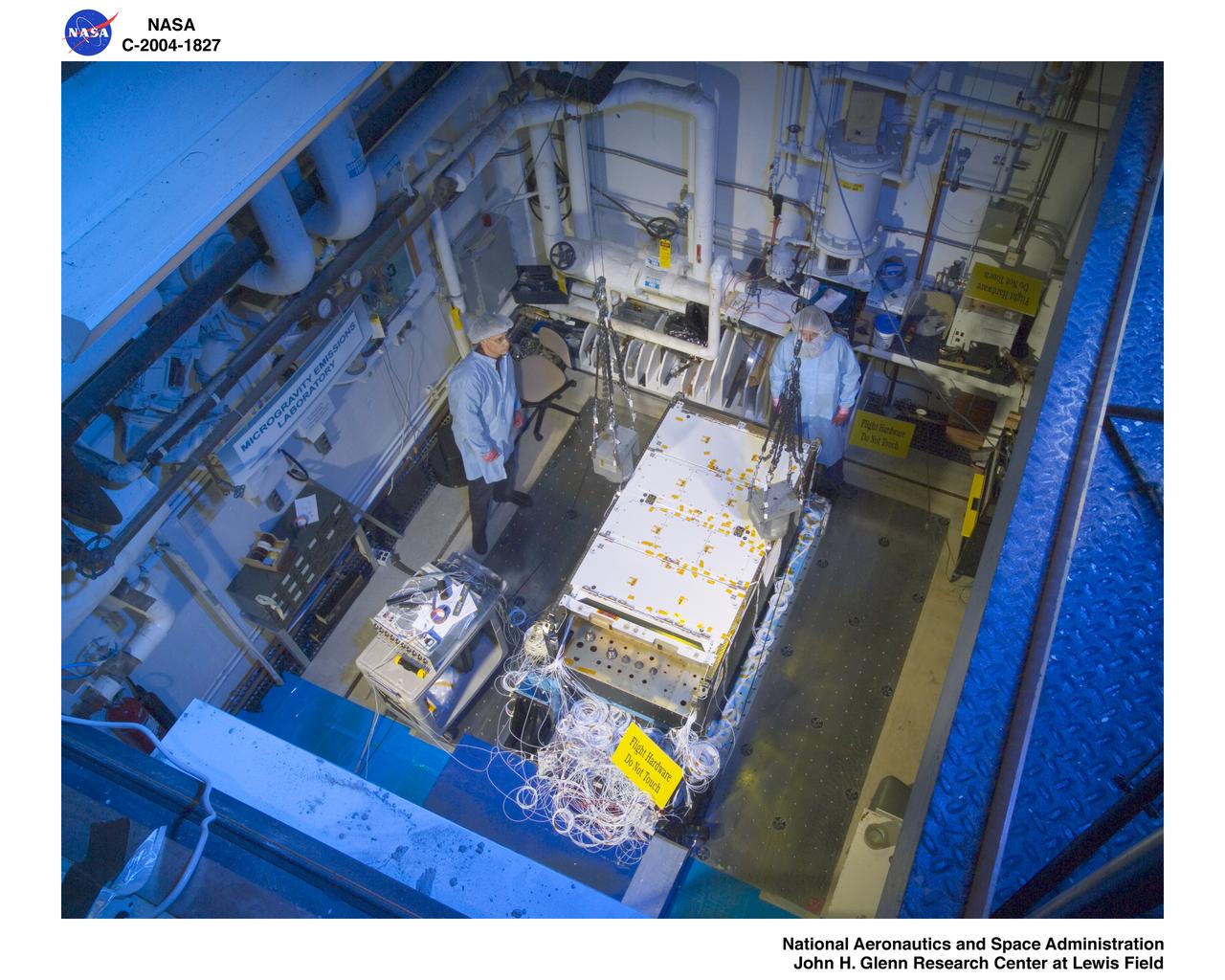 Fluids and Combustion Facility (FCF) Combustion Integrated Rack (CIR) Ground Integration Unit (GIU) Modal Test in the Structural Dynamics Laboratory at NASA Glenn
