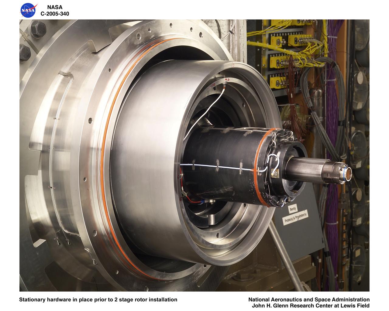 Ultra-Efficient Engine Technology (UEET) Proof of Concept Compressor, Stationary hardware in place prior to 2 stage rotor installation