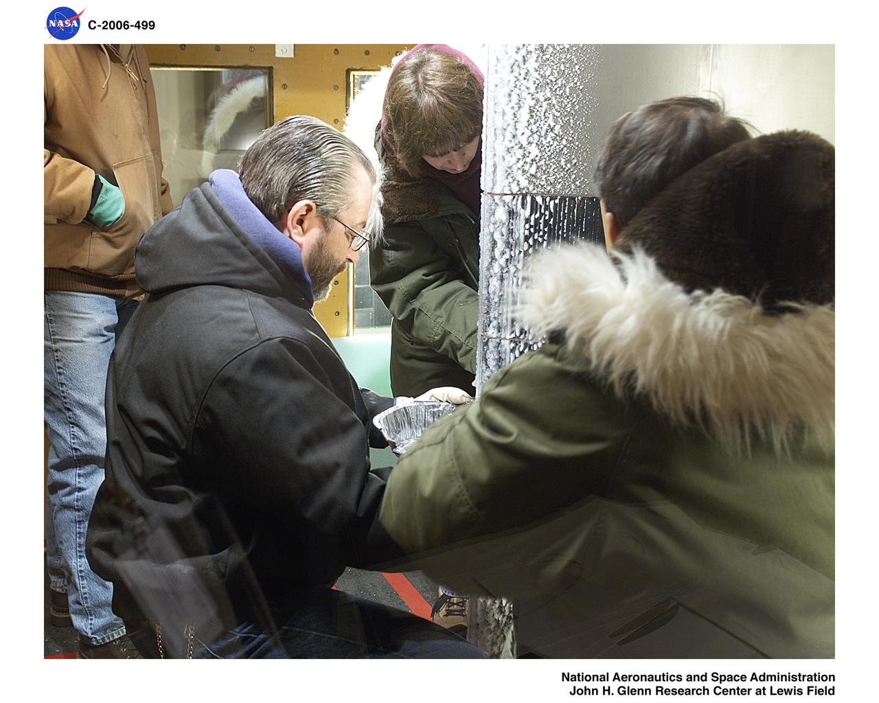 Super Large Droplet (SLD) icing test on a 36 foot cord Natural Laminar Flow wing shape